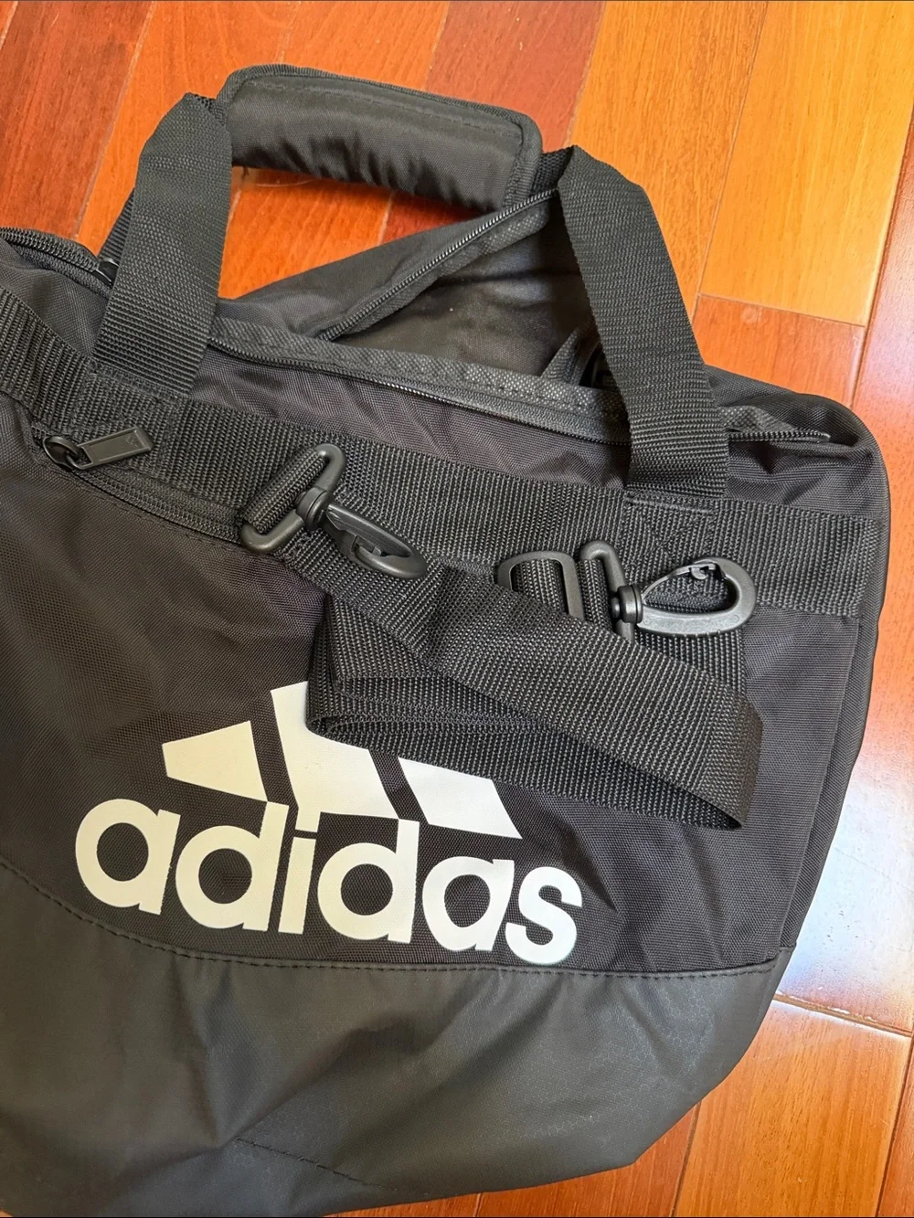 adidas Black Duffel Bag with White Logo - Men's Sports Tote